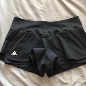 Adidas workout shorts with spandex under neath